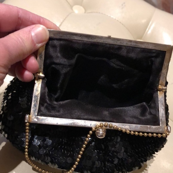 Vintage Special occasion black sequin handbag - Picture 4 of 8